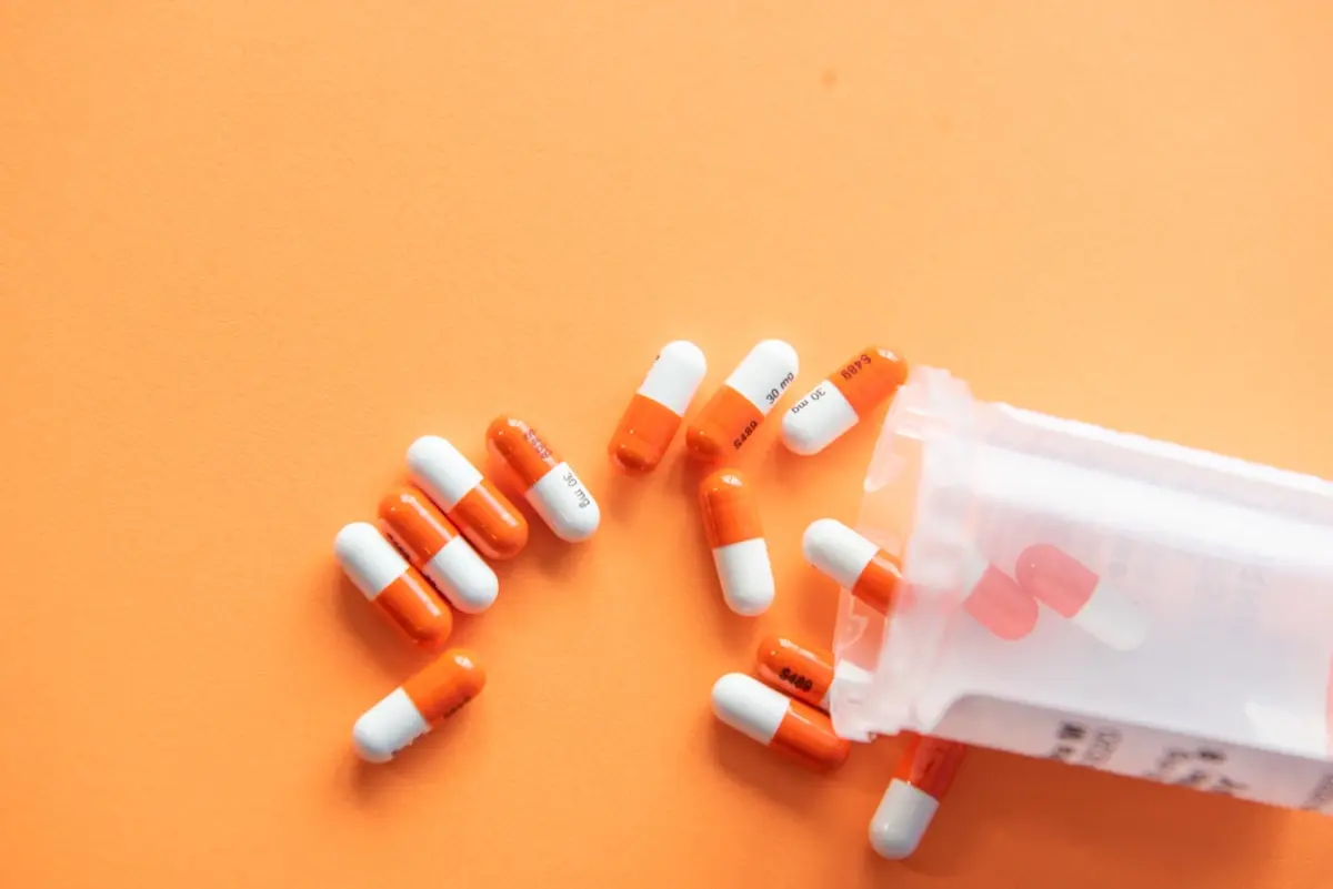 Retail medicines and pharmaceutical products at a chemist counter
